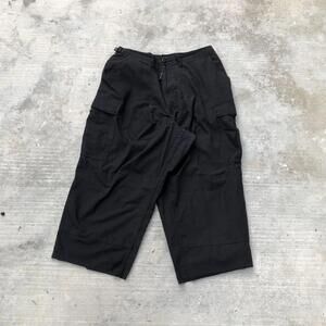 Tailored Baggy Black Cargos W33